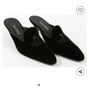 Ralph Lauren Black Tassel Women's Mules
